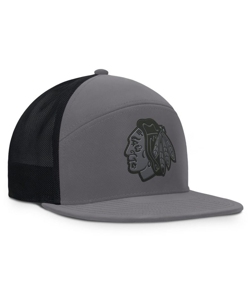 Men's Charcoal Chicago Blackhawks Fairweather Adjustable Hat
