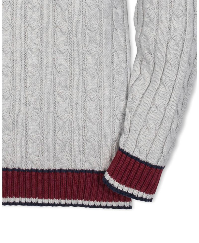 Hope and Henry Little and Big Boys' Organic Long Sleeve V-Neck Cricket Sweater