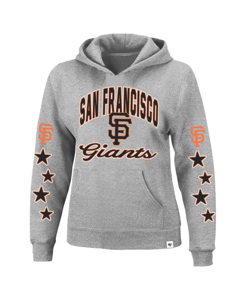 Women's Heather Gray San Francisco Giants Plus Size Starry Eye Hoodie