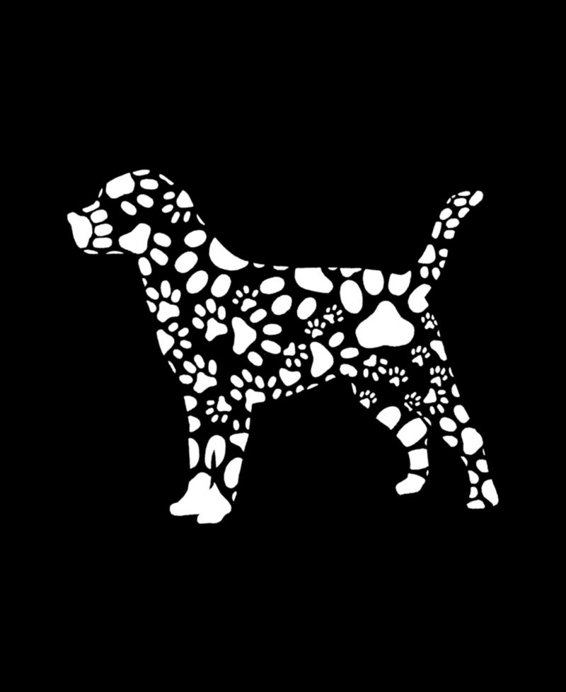 Plus Size Dog Paw Prints Art T-Shirt