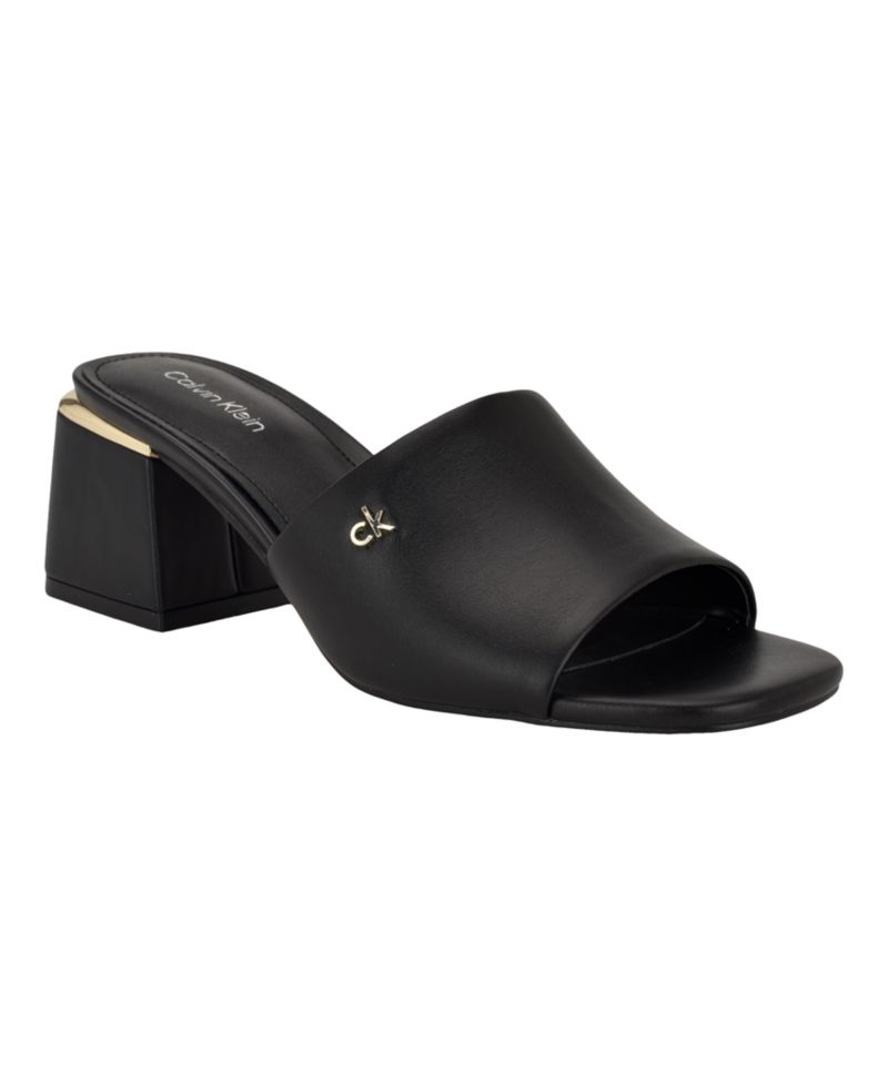 Rowena Block Heel Slip-On Dress Sandals