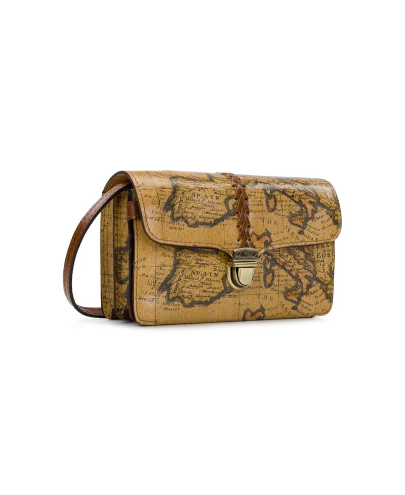 Bianco Small Leather Crossbody Organizer Bag
