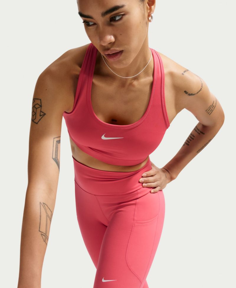 Plus Size Active Medium-Support Padded Logo Sports Bra