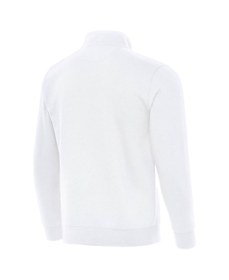 Men's White Kansas City Chiefs Victory Quarter-Zip Sweatshirt