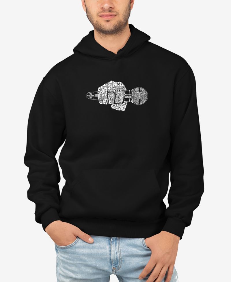 Men's 90's Rappers Word Art Hooded Sweatshirt