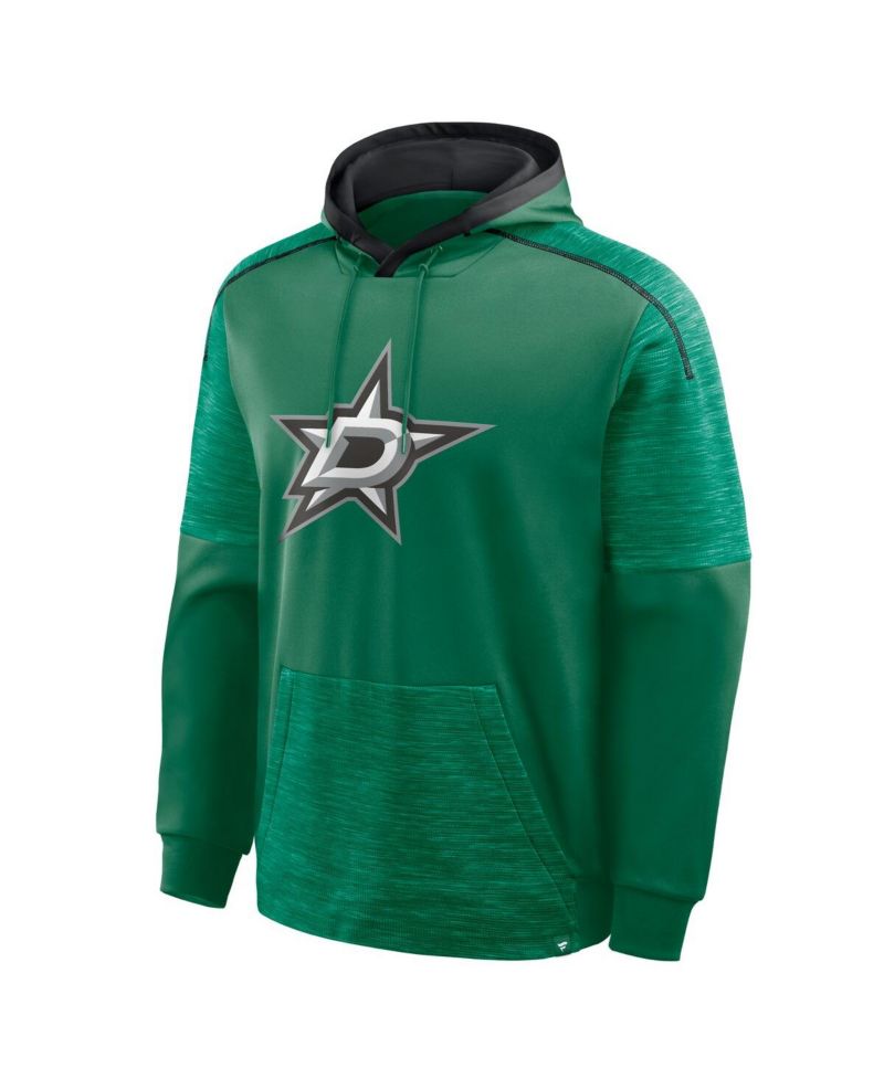 Men's Kelly Green Dallas Stars Goaltender Defender Pullover Hoodie
