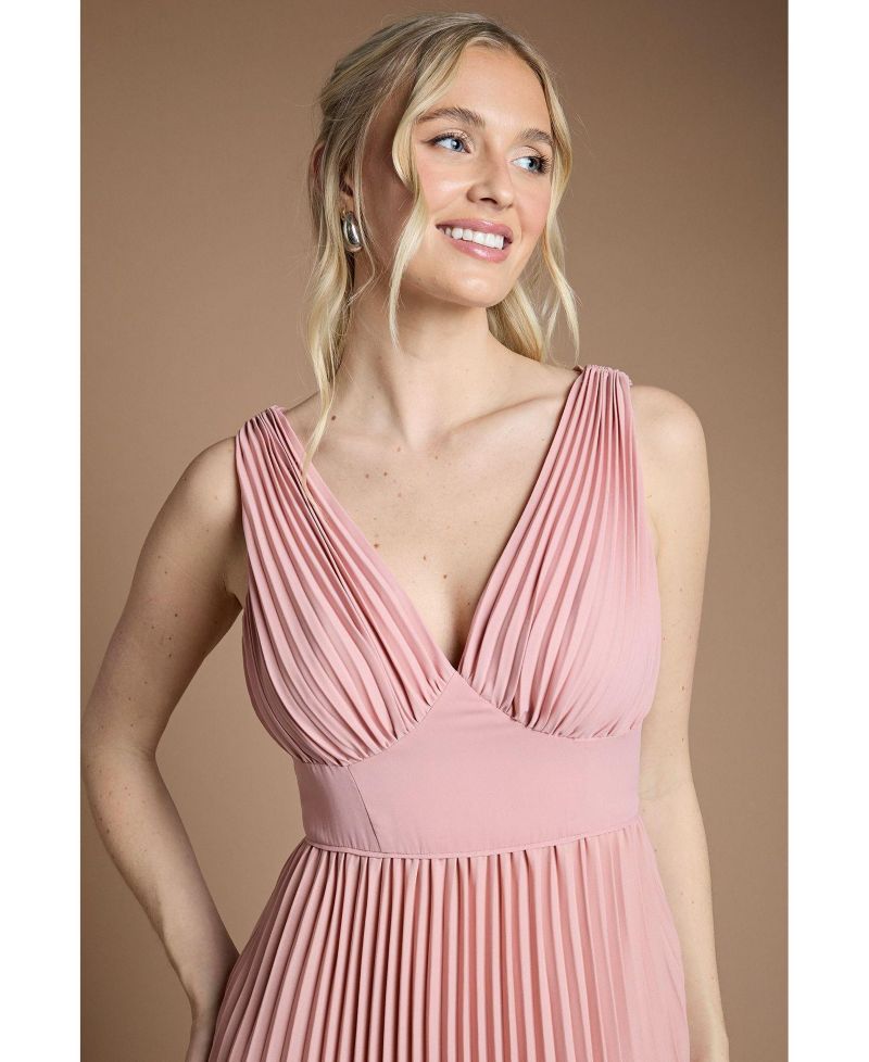 Women's Plunge Neck Maxi Dress