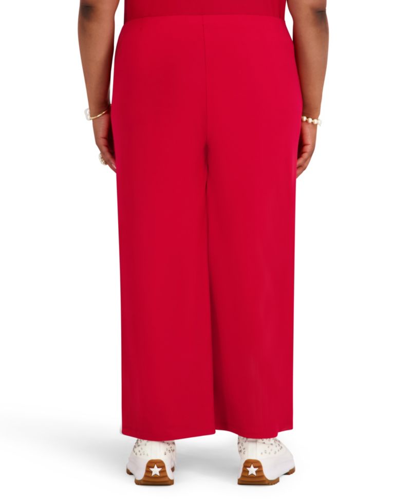 Women's High-Rise Pull-On Wide-Leg Cropped Pants