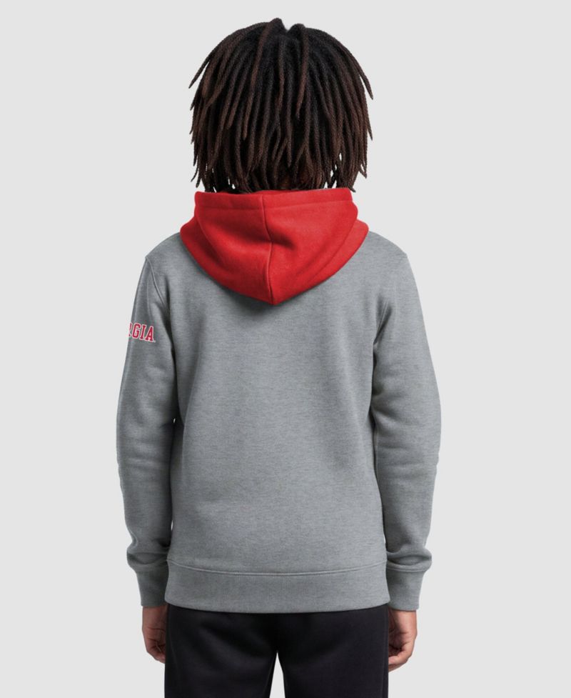 Big Boys and Girls Heather Gray Georgia Bulldogs Fleece Hoodie
