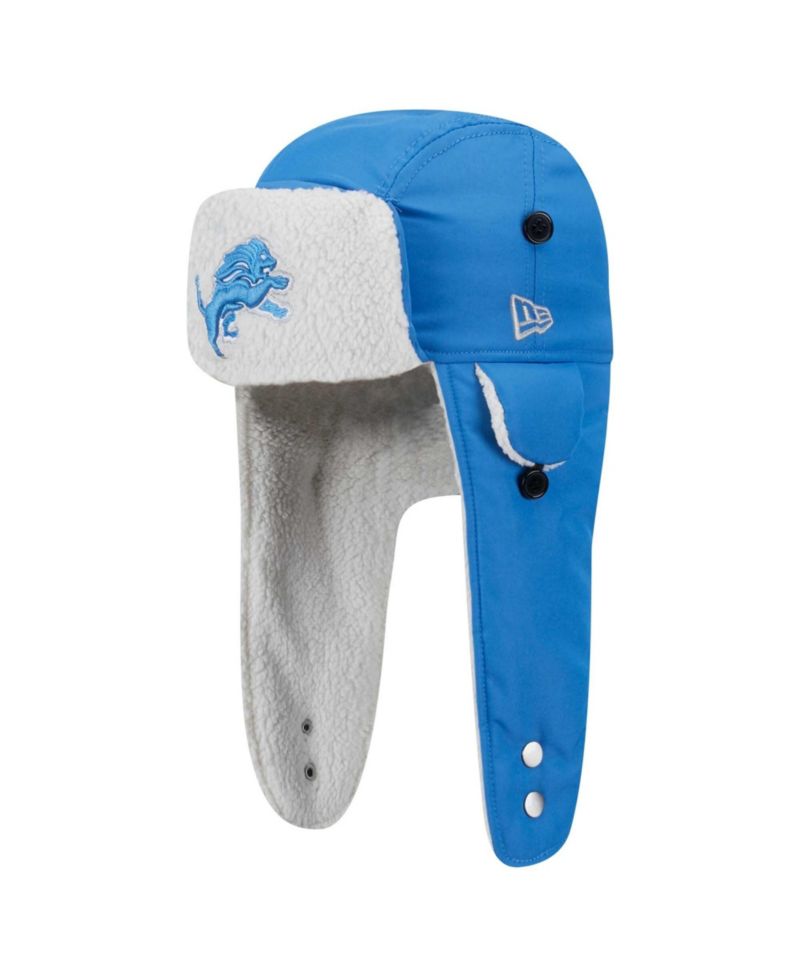 Men's Blue Detroit Lions Sherpa Trapper Hat