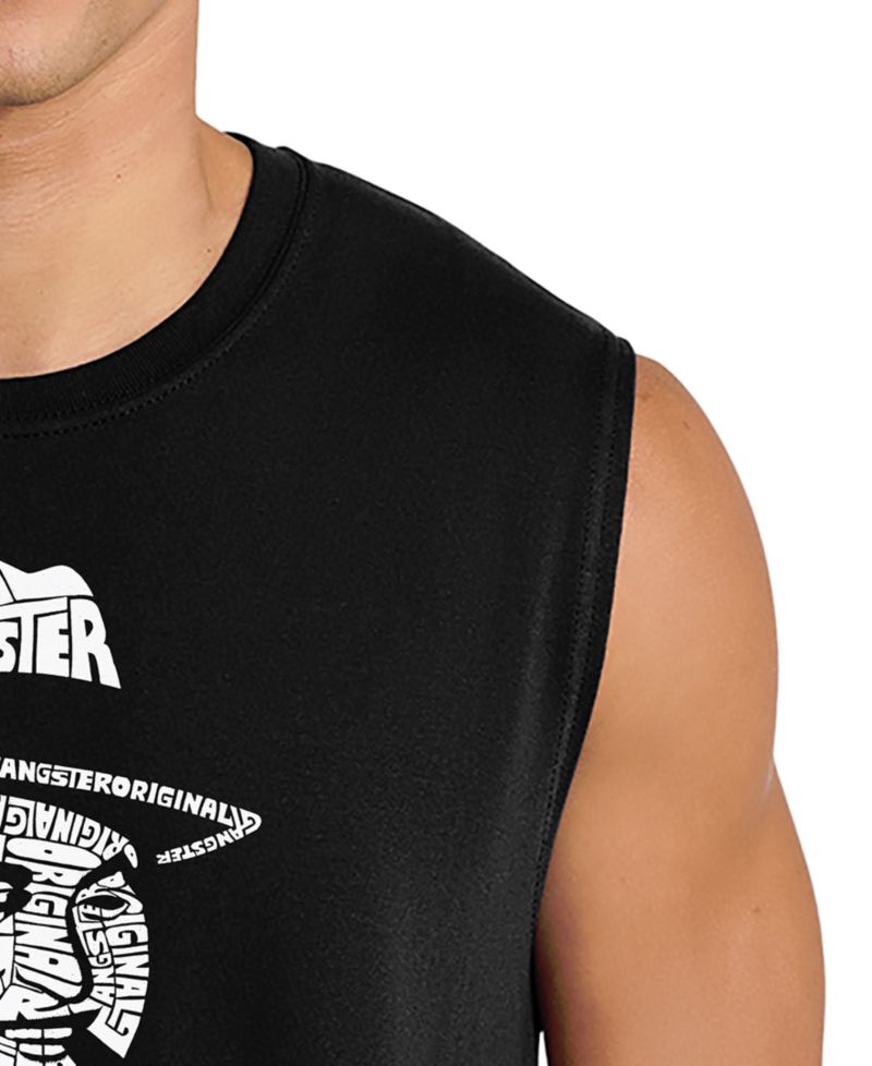 Men's Original Gangster Portrait Word Art Tank Top