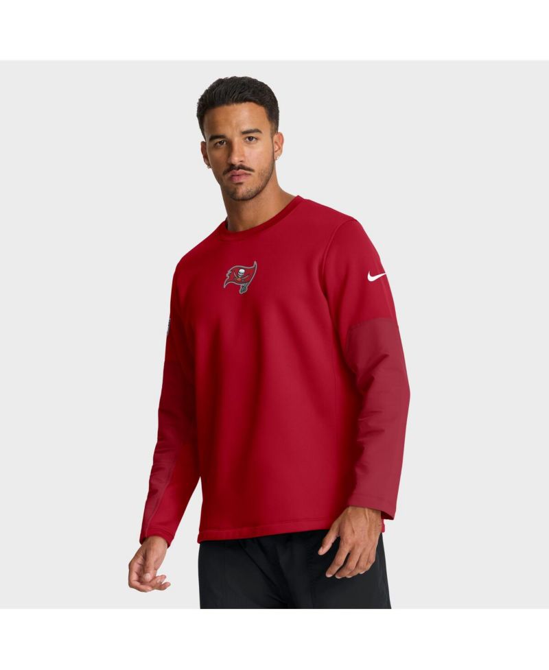 Men's Red Tampa Bay Buccaneers Sideline Coach Therma-FIT Long Sleeve T-Shirt