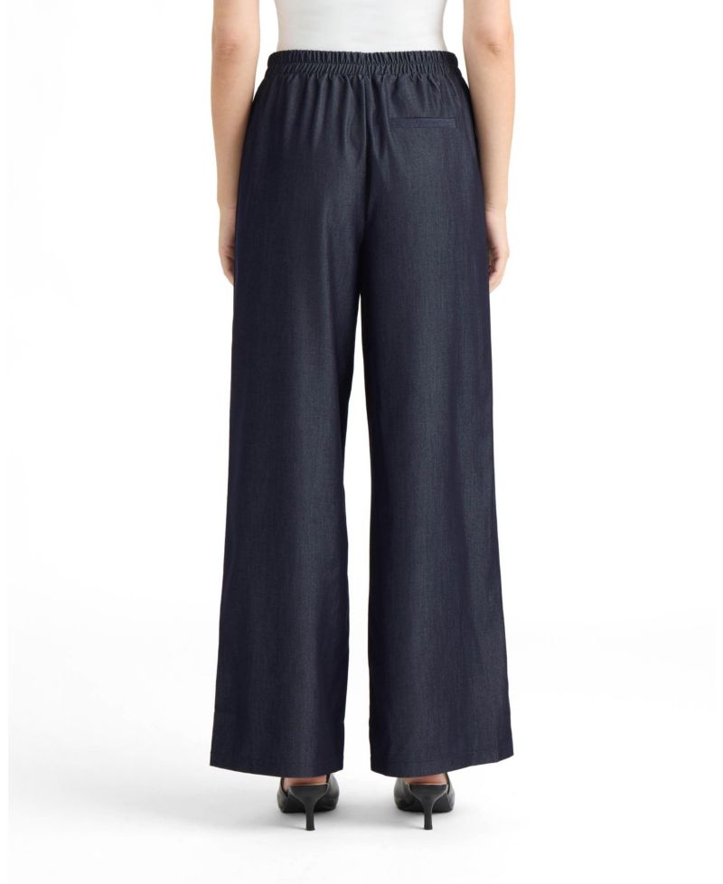 Women's Wide-Leg Front-Pleated Pants