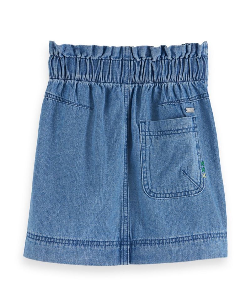 Little Girls Sporty Lightweight Denim Skirt