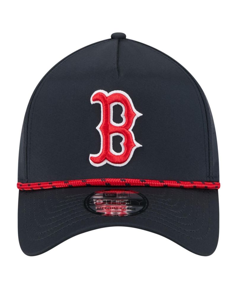 Men's Navy Boston Red Sox 39THIRTY A-Frame Perforated Flex Hat