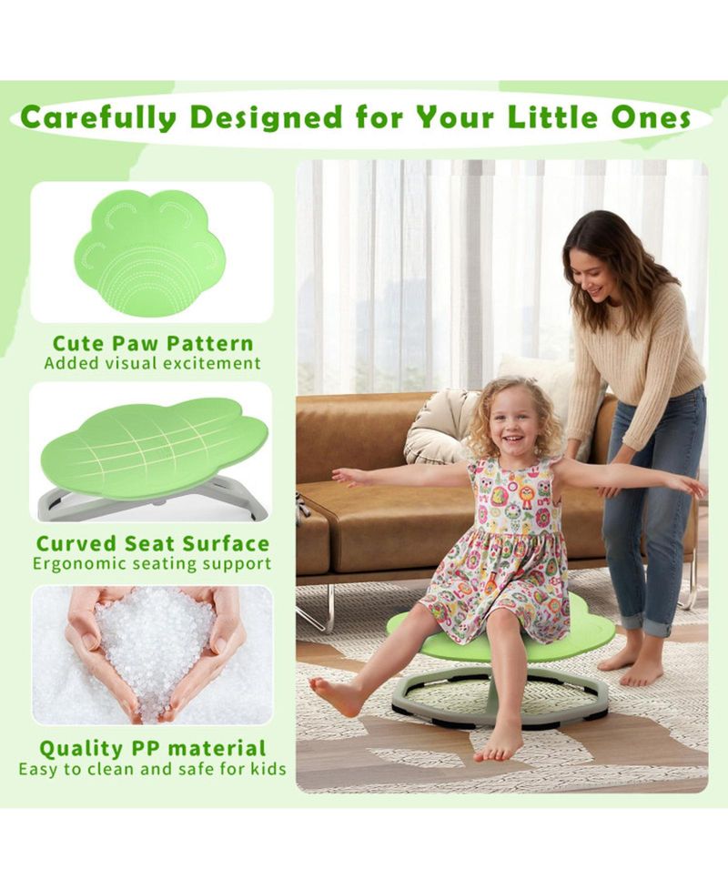 Kids Sensory Swivel Chair with Non-Slip Metal Base