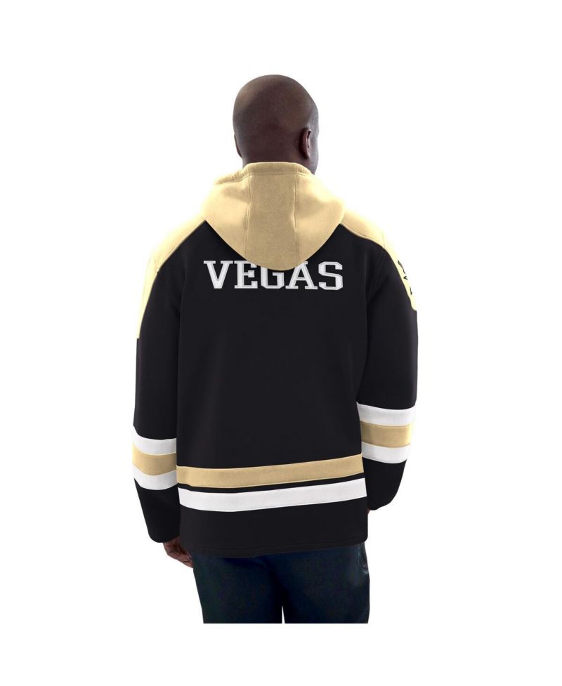 Men's Black/Gold Vegas Golden Knights Hockey Pullover Hoodie
