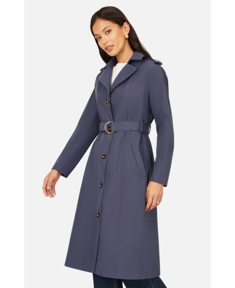 Women's Belted Long Trench Coat