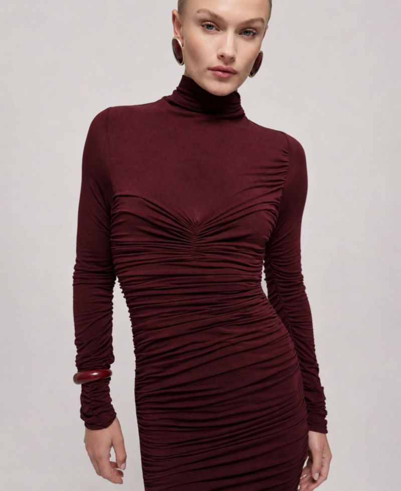 Women's Amera Long-Sleeve Ruched Dress