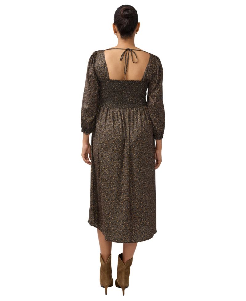 Women's Ingrid + Isabel Smocked Sateen Nursing Midi Dress