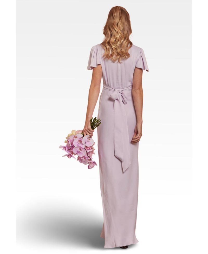 Women's Chelsea Satin V-Neck Bridesmaid Dress