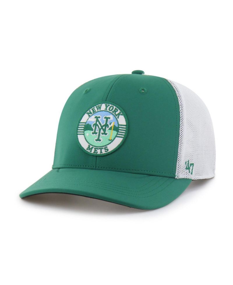 Men's Kelly Green/White New York Mets Elevated Greens Adjustable Trucker Hat