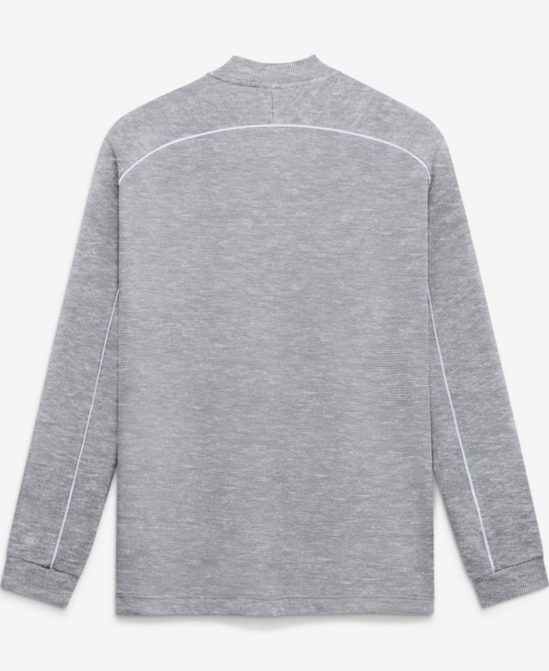 Men's Gray Michigan Wolverines Par Raglan Tri-Blend Therma-FIT Half-Zip Pullover Sweatshirt