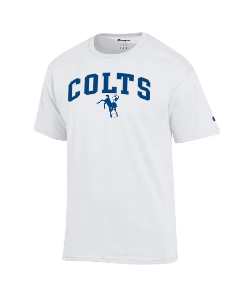 Men's White Indianapolis Colts Arch Over Logo T-Shirt