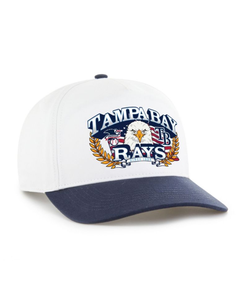 Men's White/Navy Tampa Bay Rays Americana Eagle Hitch Adjustable Hat