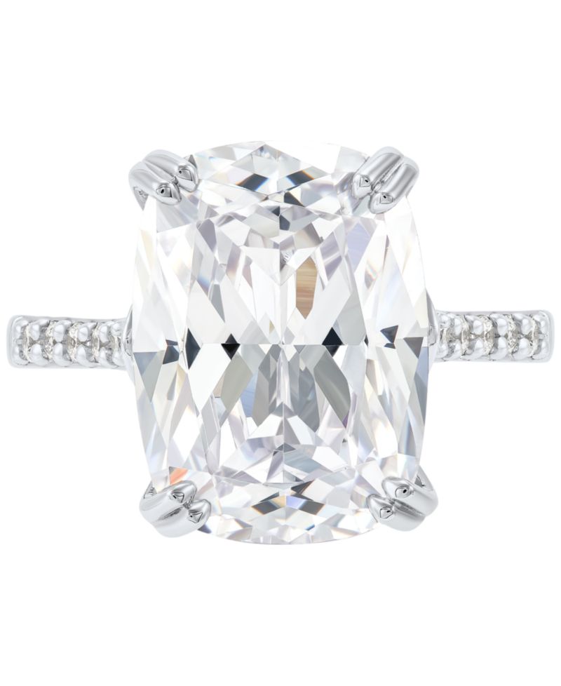 Cubic Zirconia Oval Ring in Sterling Silver (15-5/8 ct. t.w.)