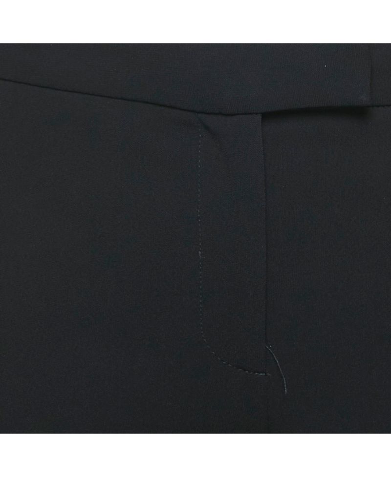 Women's Cheap And Chic Black Crepe Formal Trousers