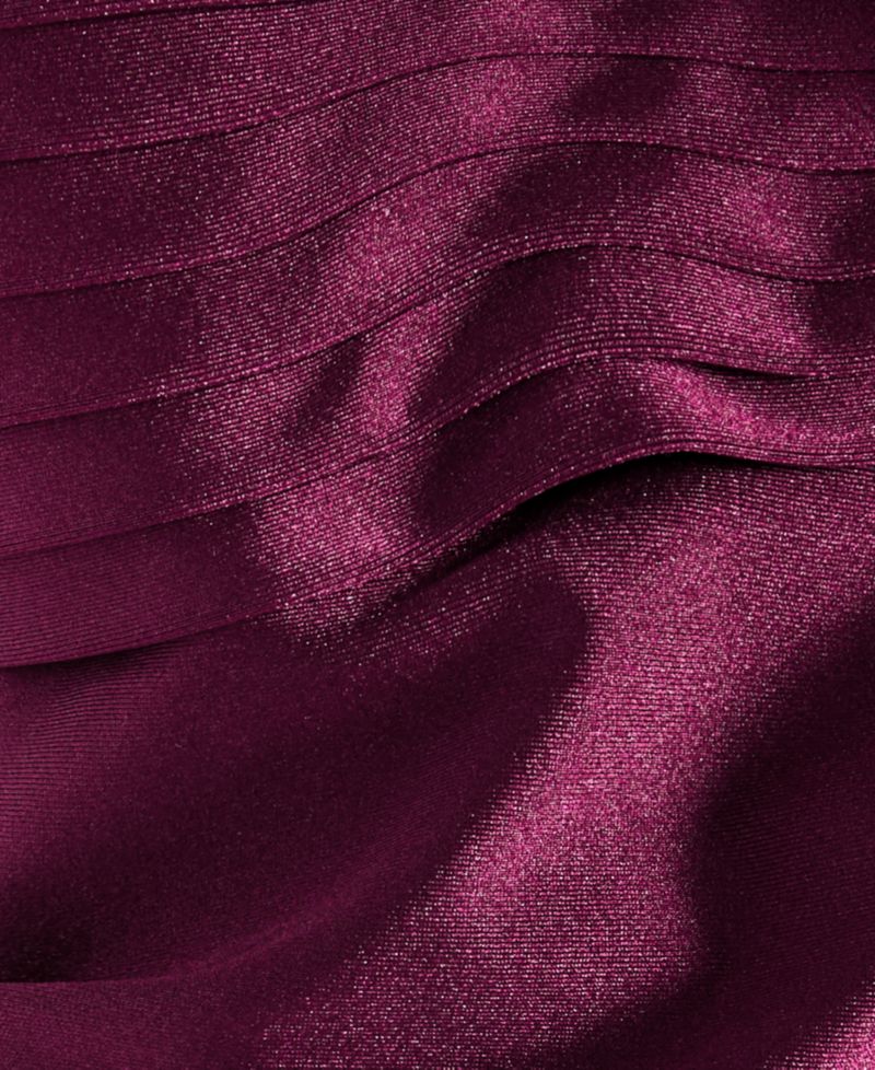 Trendy Plus Size Pleated Bodice Halter Midi Dress