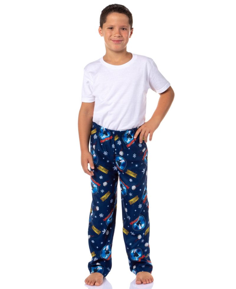 Boys' Christmas Movie Believe Train Pajama Holiday Sleep Pants Kids