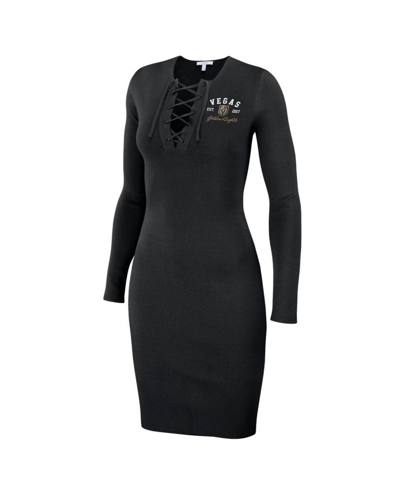 Women's Black Vegas Golden Knights Lace-Up Dress
