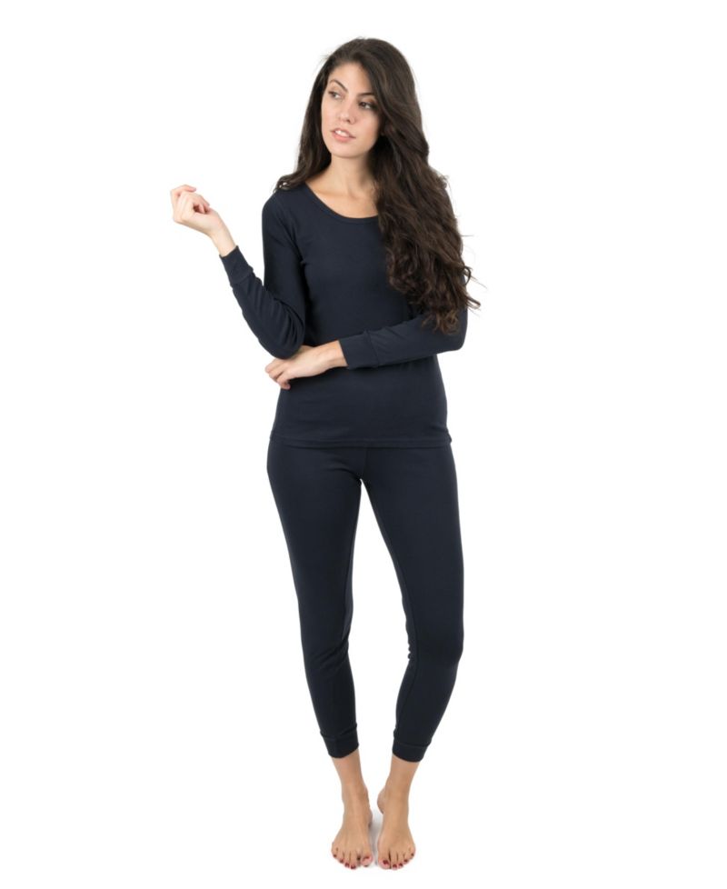Womens Matching Family Two Piece Cotton Long Sleeve Shirt and Pants Solid Color Pajamas