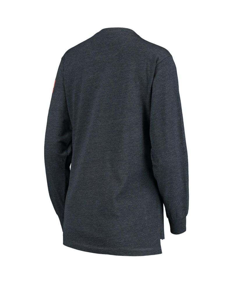 Women's Navy Illinois Fighting Illini Two-Hit Canyon Long Sleeve T-shirt