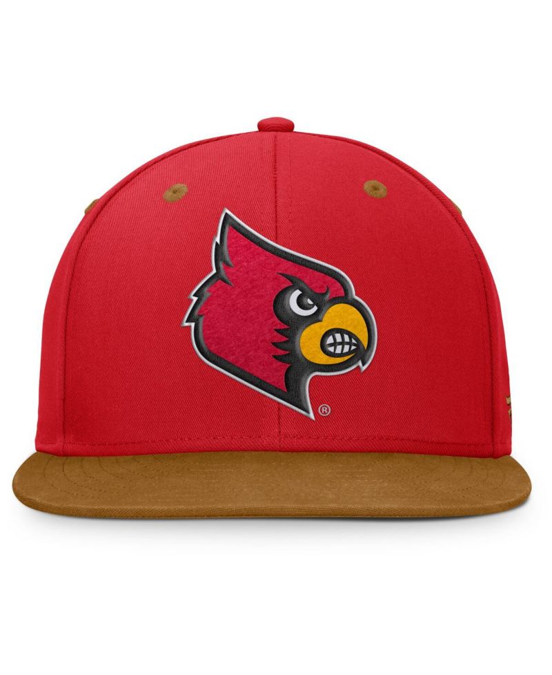 Men's Red/Brown Louisville Cardinals NoBo Fitted Hat
