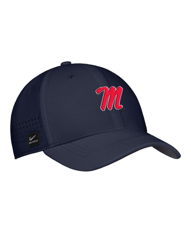 Men's Navy Ole Miss Rebels 2025 On-Field Performance Flex Hat