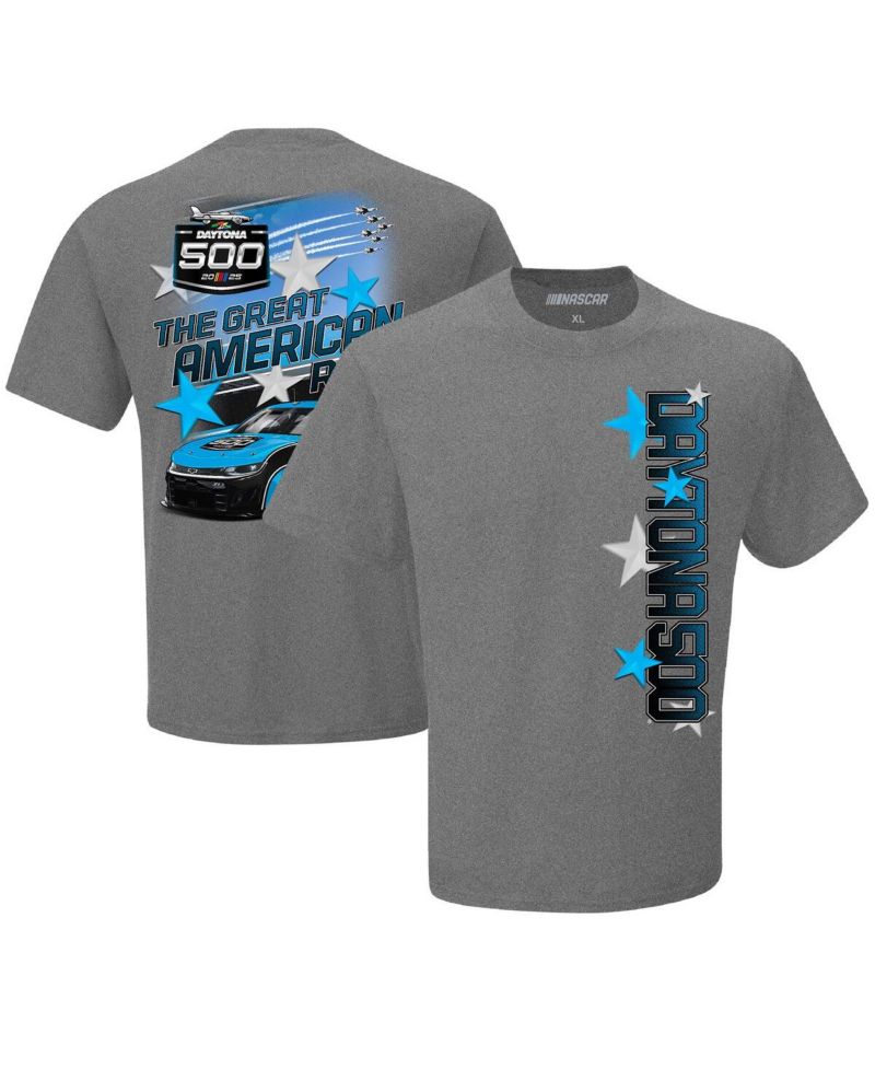 Men's Heather Charcoal Daytona International Speedway 2025 Daytona 500 Graphic T-Shirt