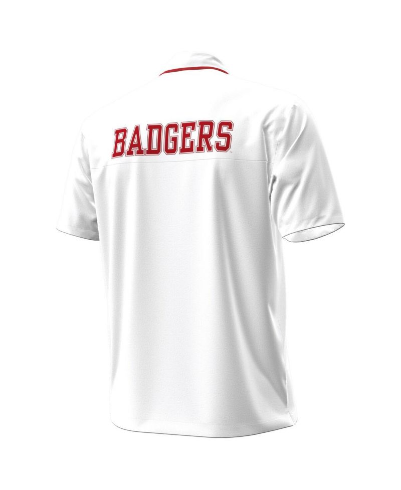 Men's White Wisconsin Badgers 1980 Throwback Game Polo Shirt