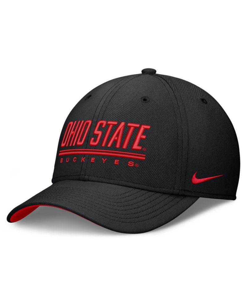 Men's Black Ohio State Buckeyes Game Day Rise Swooshflex Hat
