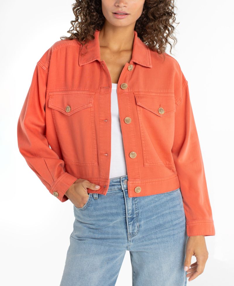 Women's Cropped Oversized Denim Jacket
