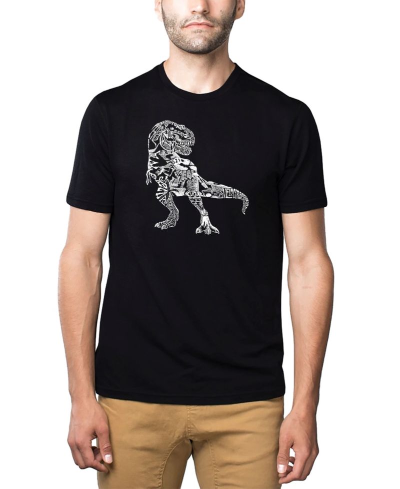 Men's Cotton/Poly Blend Word Art T-Shirt - Dinosaur