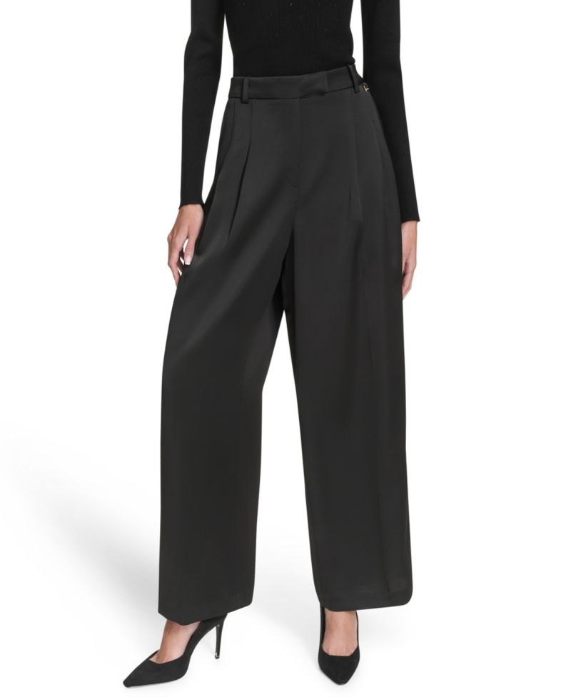 Women's Mid Rise Pleated Trousers
