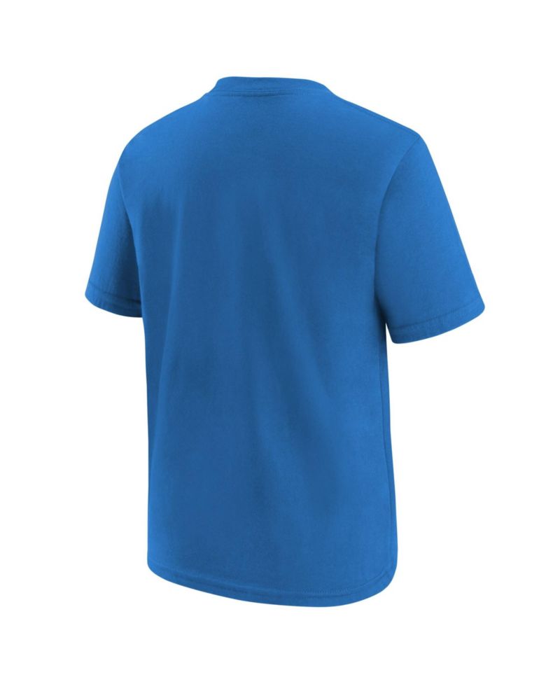 Big Boys and Girls Blue Oklahoma City Thunder Team Essential Logo T-Shirt