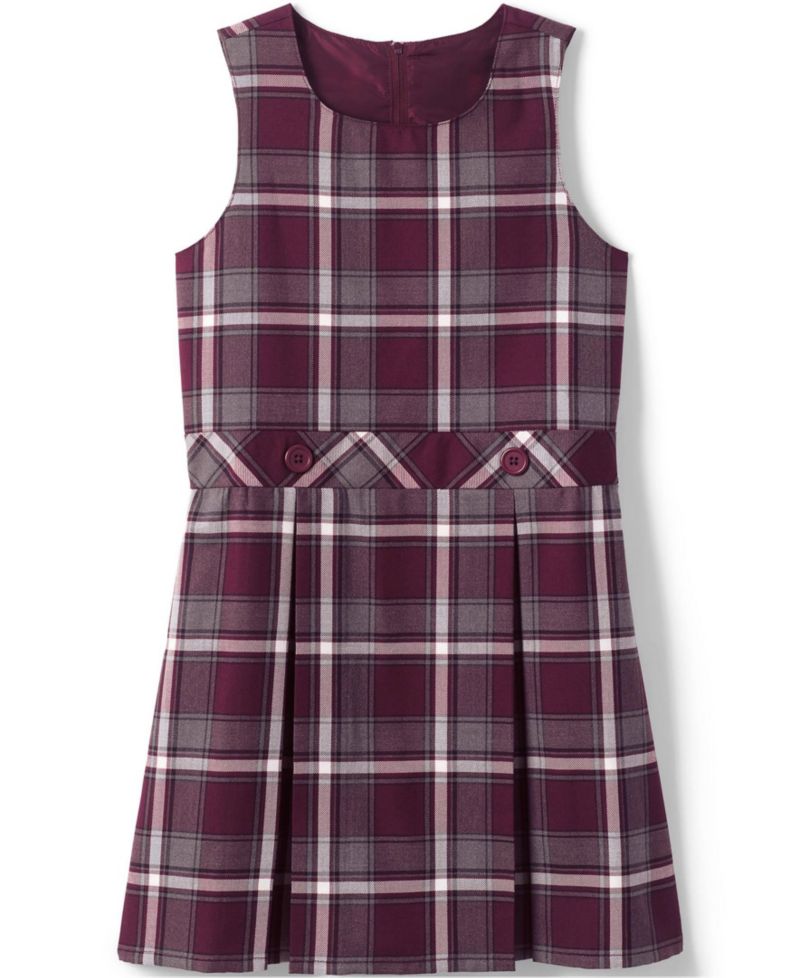 Big Girls Plaid Jumper Top of Knee