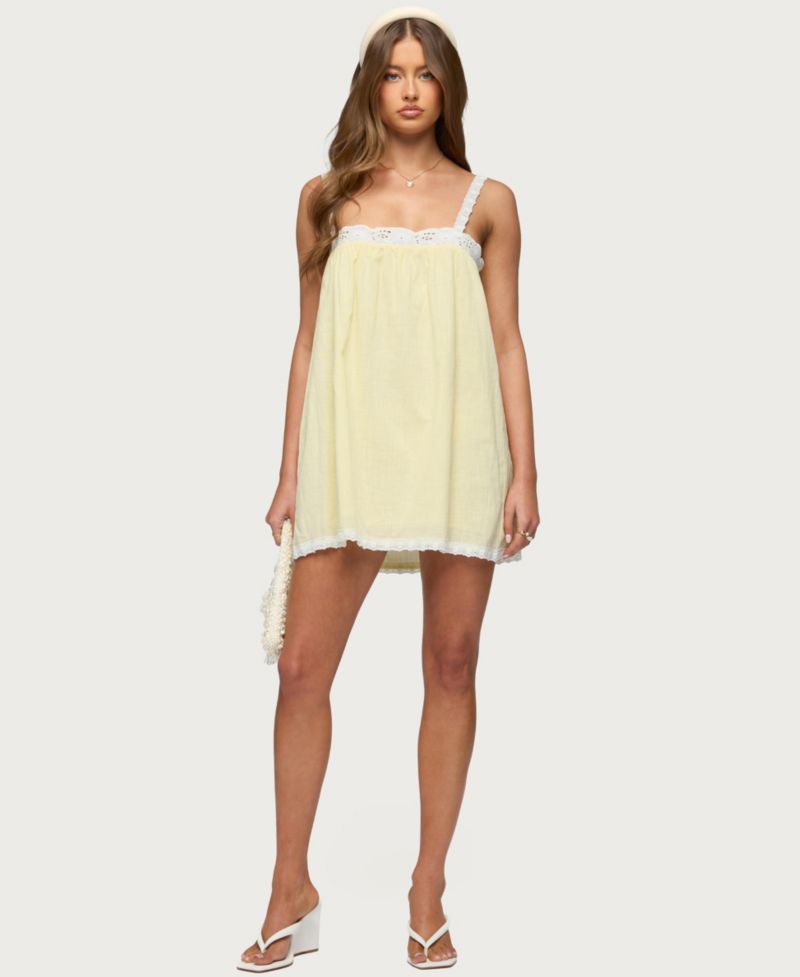 Women's Hipla Contrast Lacey Cotton Dress