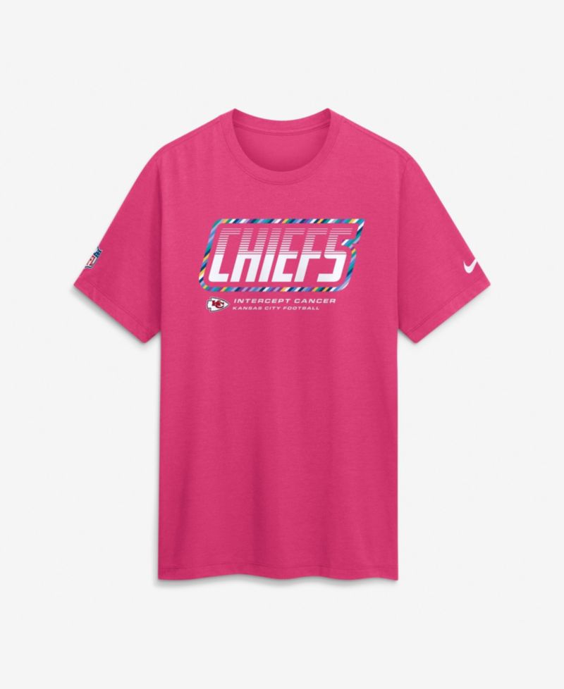 Men's Pink Kansas City Chiefs 2026 NFL Cruical Catch Sideline Dri-Fit T-Shirt