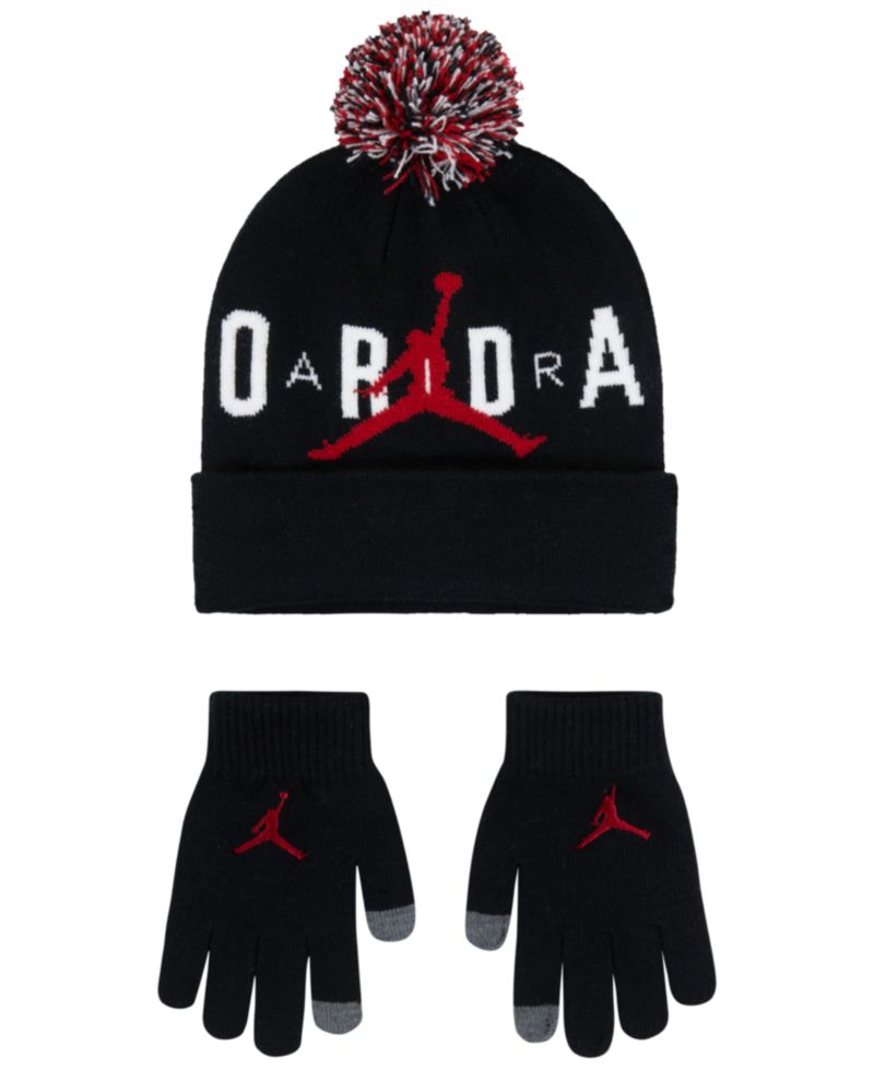 Big Kids 2-Piece Pom Beanie and Gloves Set