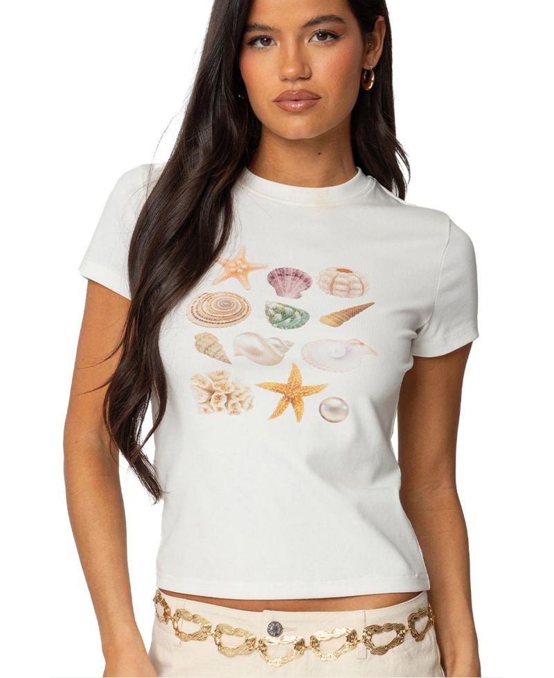 Women's Seashells Graphic T Shirt